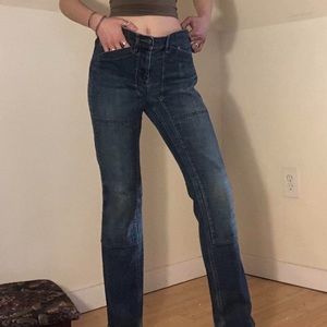 patchwork skinny straight leg jeans